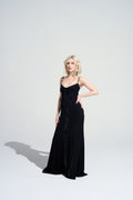90s Diva Vintage Escada Long Silk Dress with Big Sequin Bow