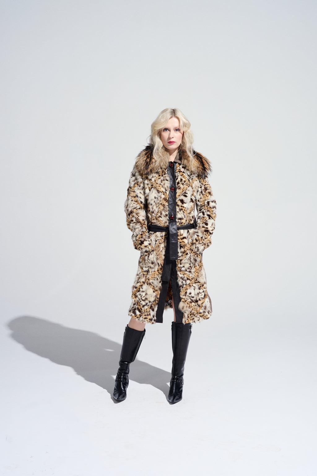 Vintage leopard print D&G Fur Coat, 2000s