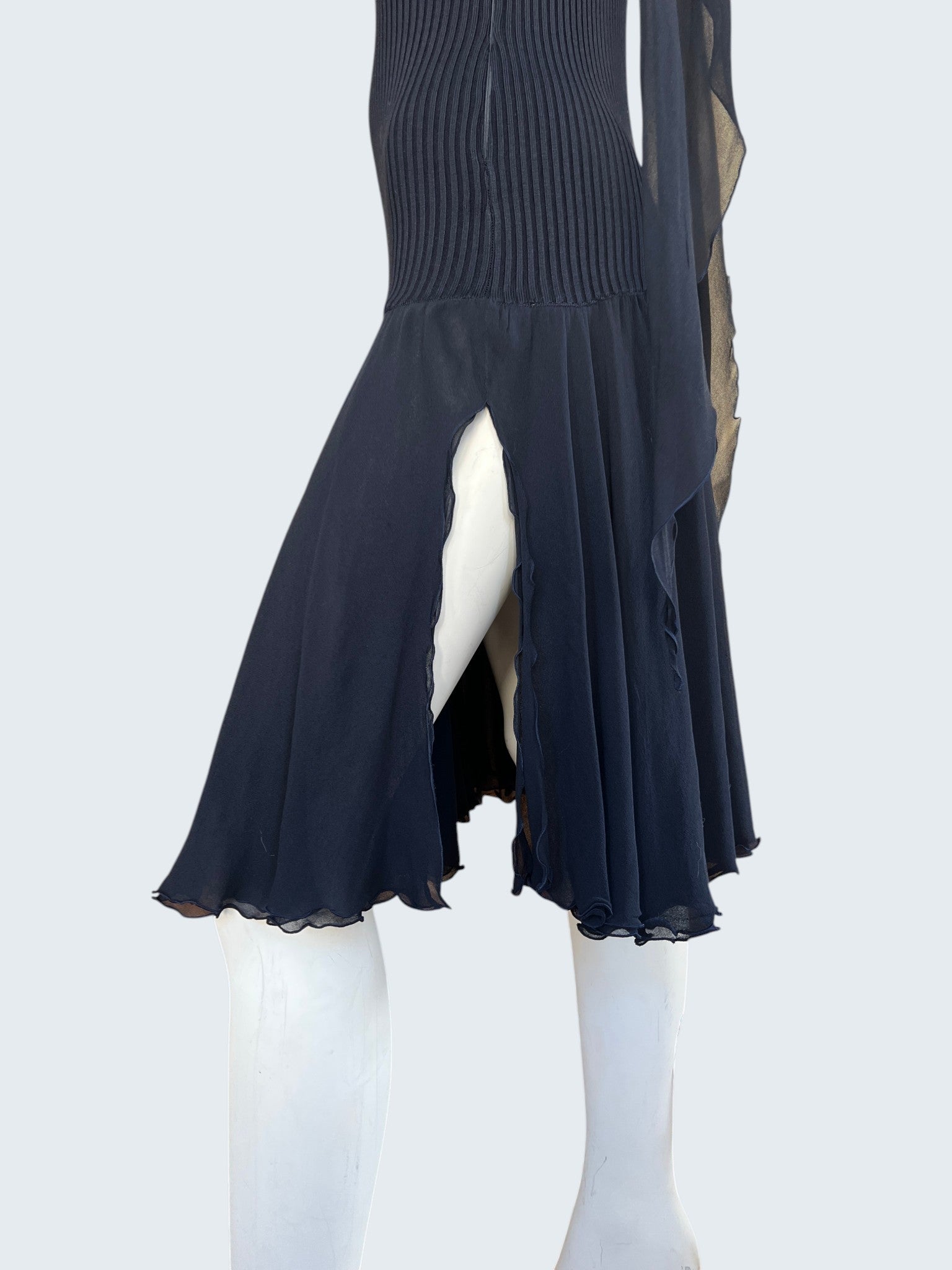 Vintage Valentino Night Navy Silk Slip Dress I 90s Vintage I Size IT 44